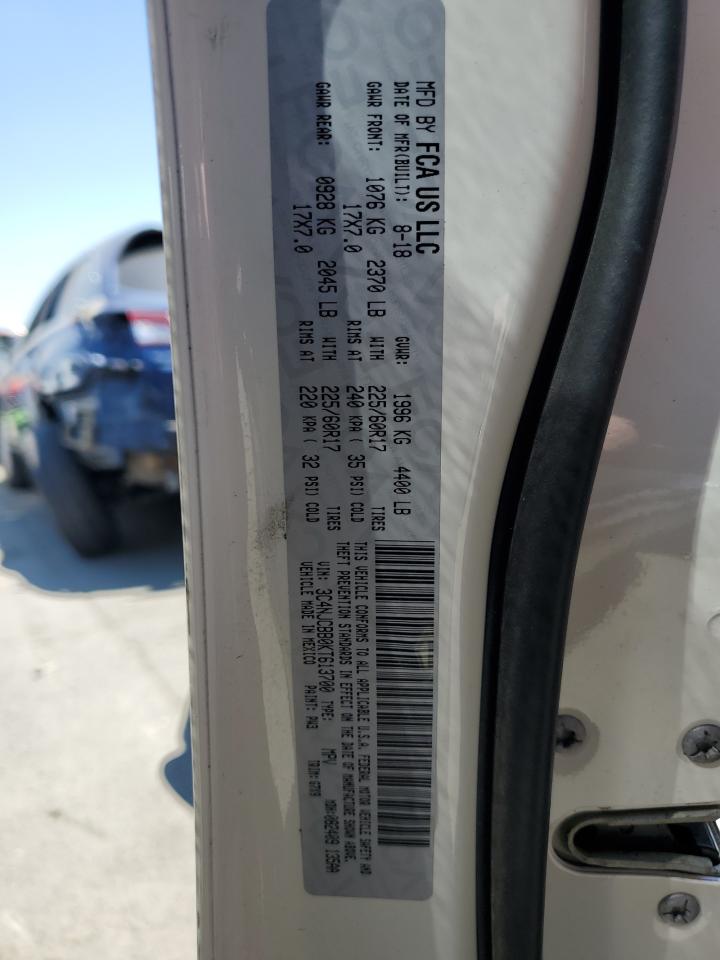 2019 Jeep Compass Latitude VIN: 3C4NJCBB0KT613700 Lot: 61526614