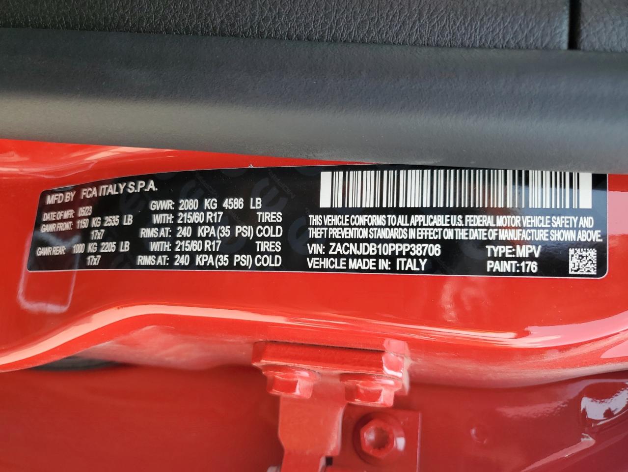 2023 Jeep Renegade Latitude VIN: ZACNJDB10PPP38706 Lot: 64162274