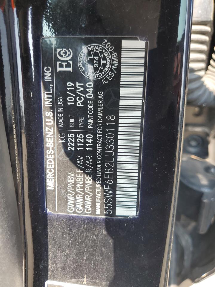 2020 Mercedes-Benz C 43 Amg VIN: 55SWF6EB2LU330118 Lot: 64745574