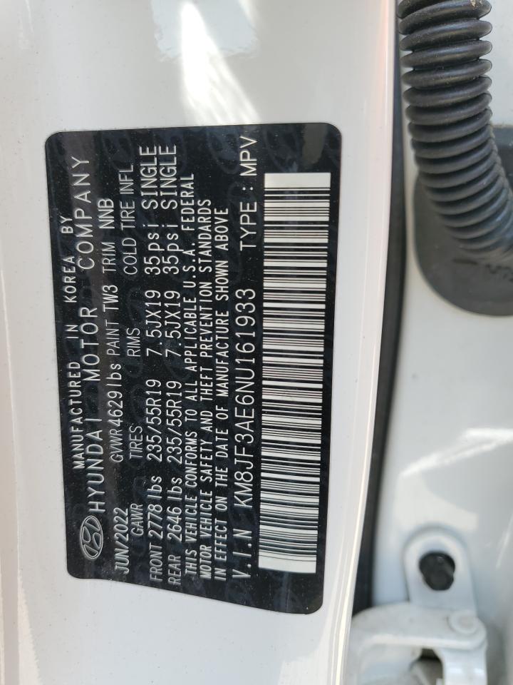 2022 Hyundai Tucson N Line VIN: KM8JF3AE6NU161933 Lot: 60715494