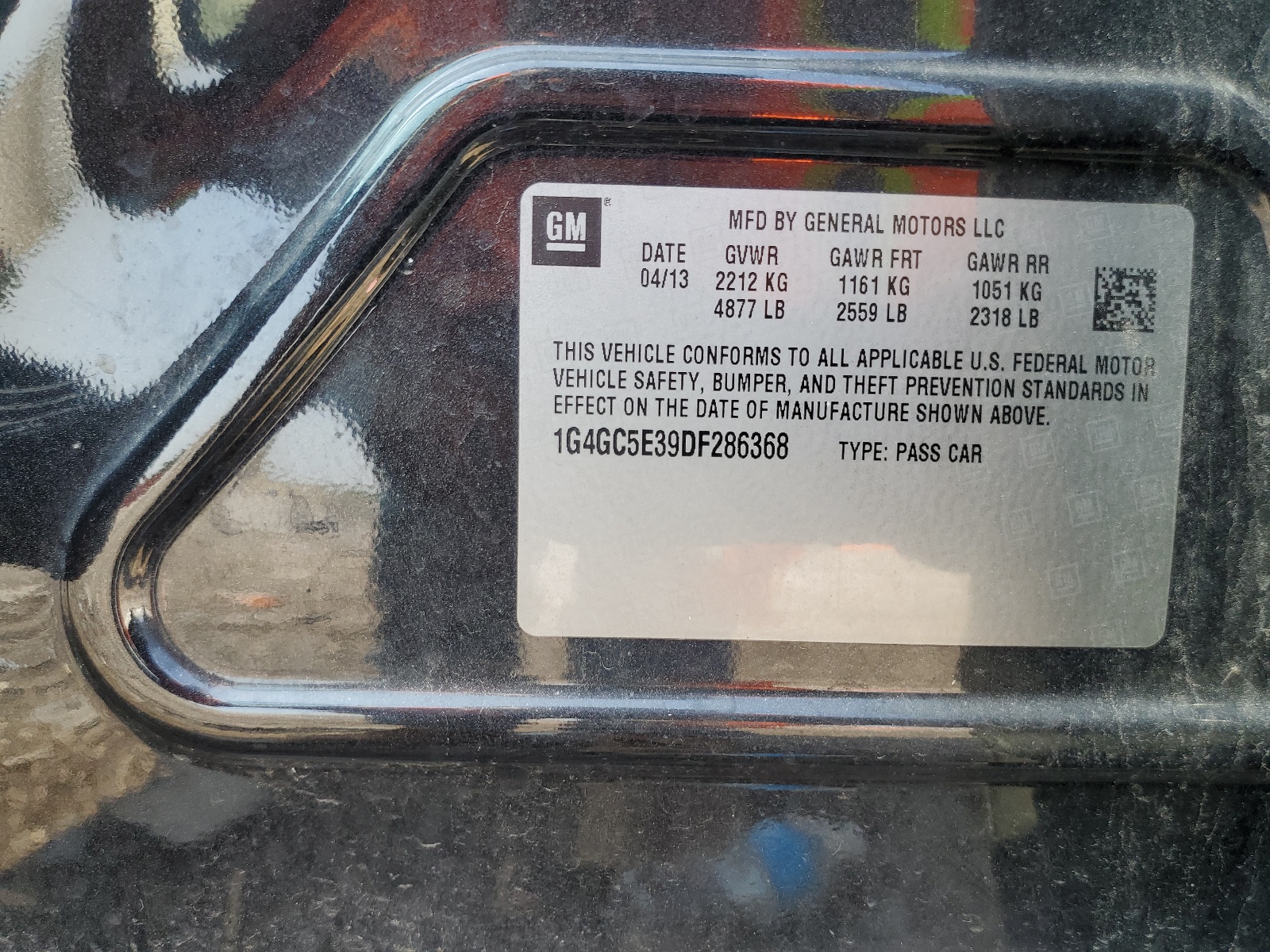 1G4GC5E39DF286368 2013 Buick Lacrosse