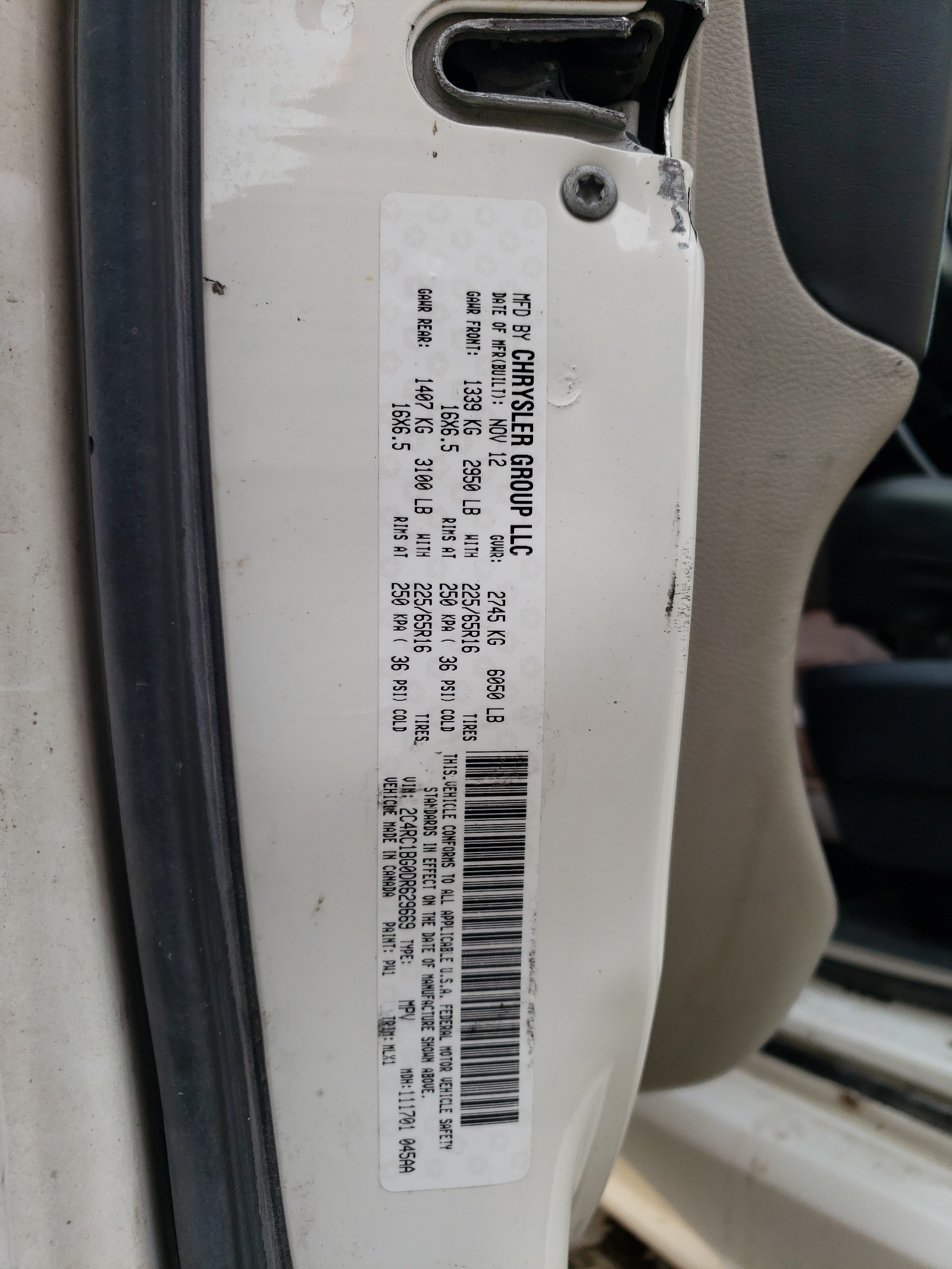 2C4RC1BG0DR629669 2013 Chrysler Town & Country Touring