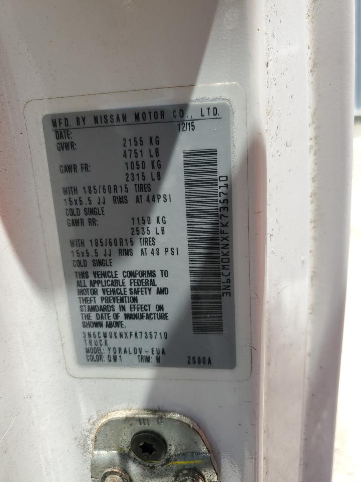 2015 Nissan Nv200 2.5S VIN: 3N6CM0KNXFK735710 Lot: 63826544