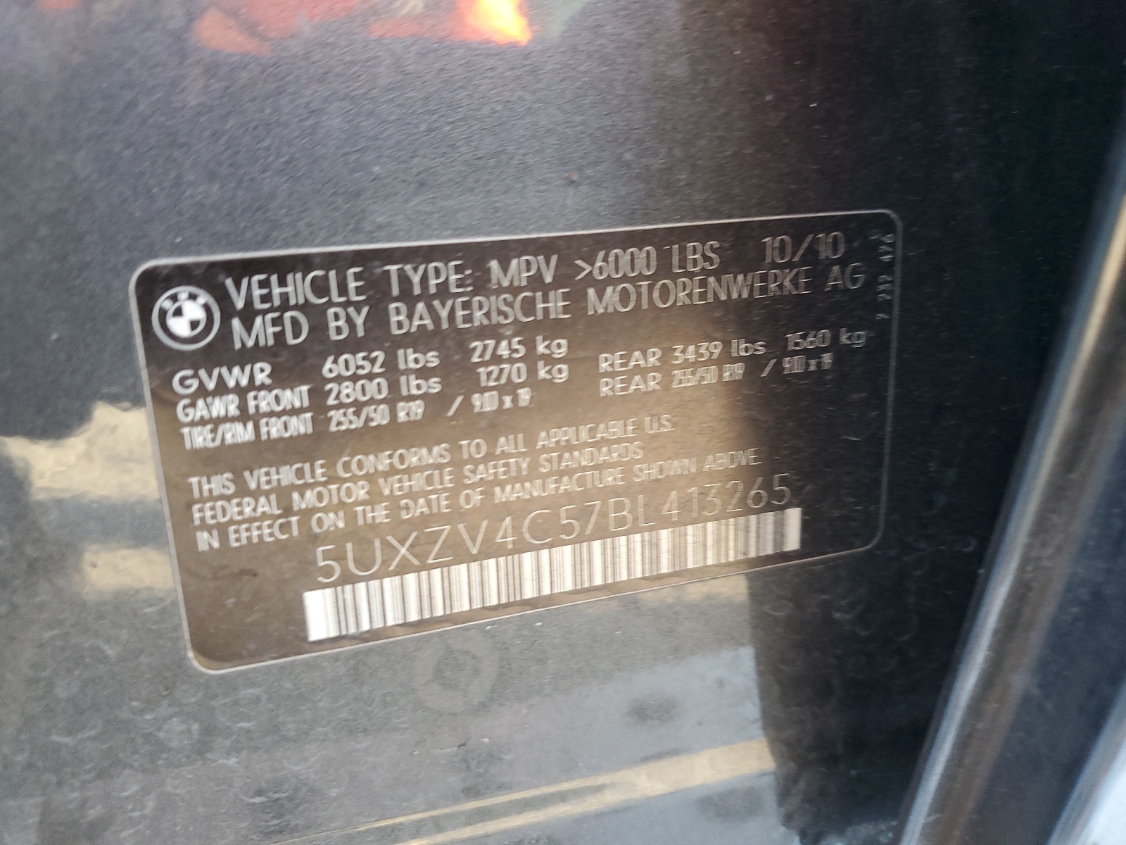 5UXZV4C57BL413265 2011 BMW X5 xDrive35I