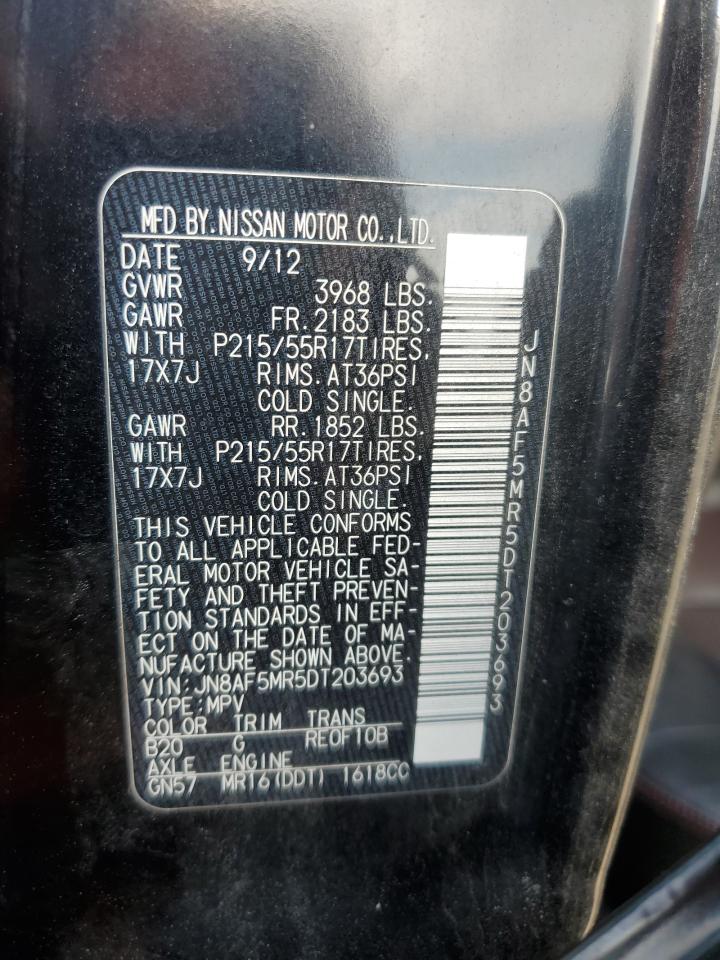 2013 Nissan Juke S VIN: JN8AF5MR5DT203693 Lot: 64264564