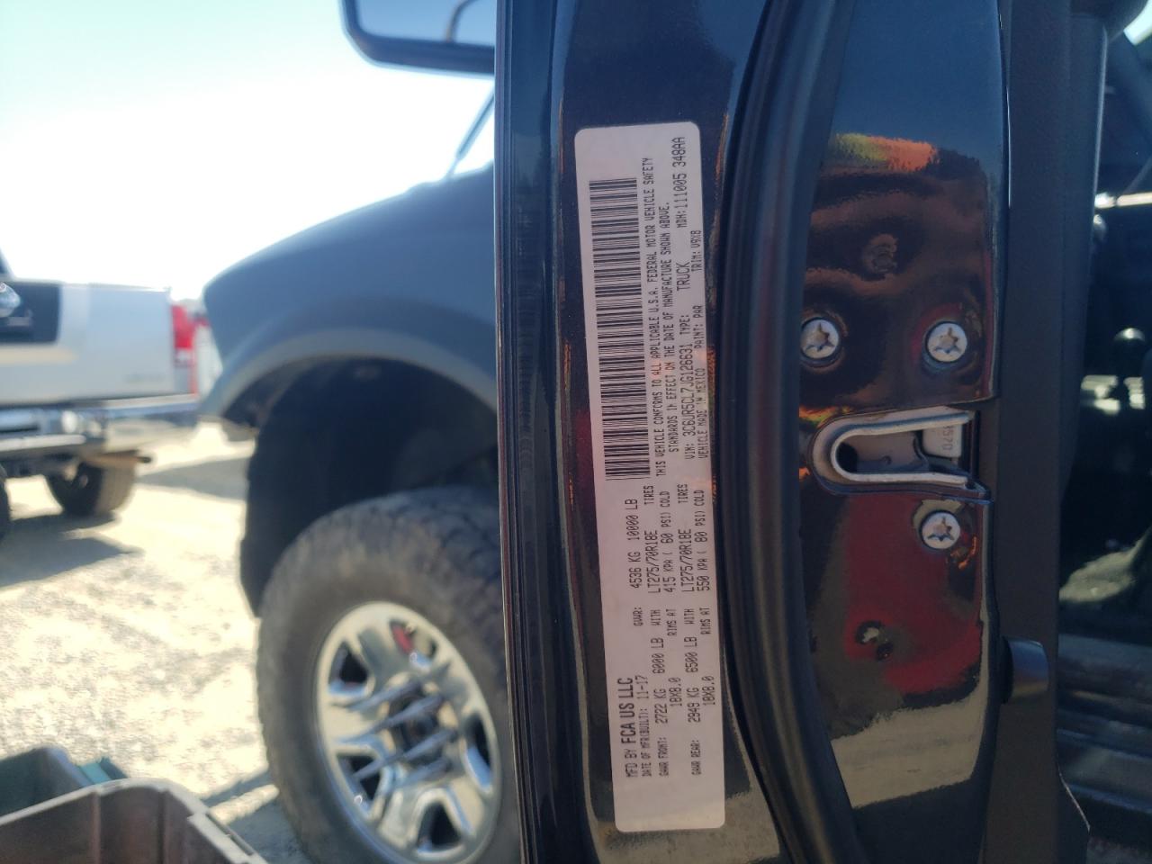 2018 Ram 2500 St VIN: 3C6UR5CL7JG126631 Lot: 63521174