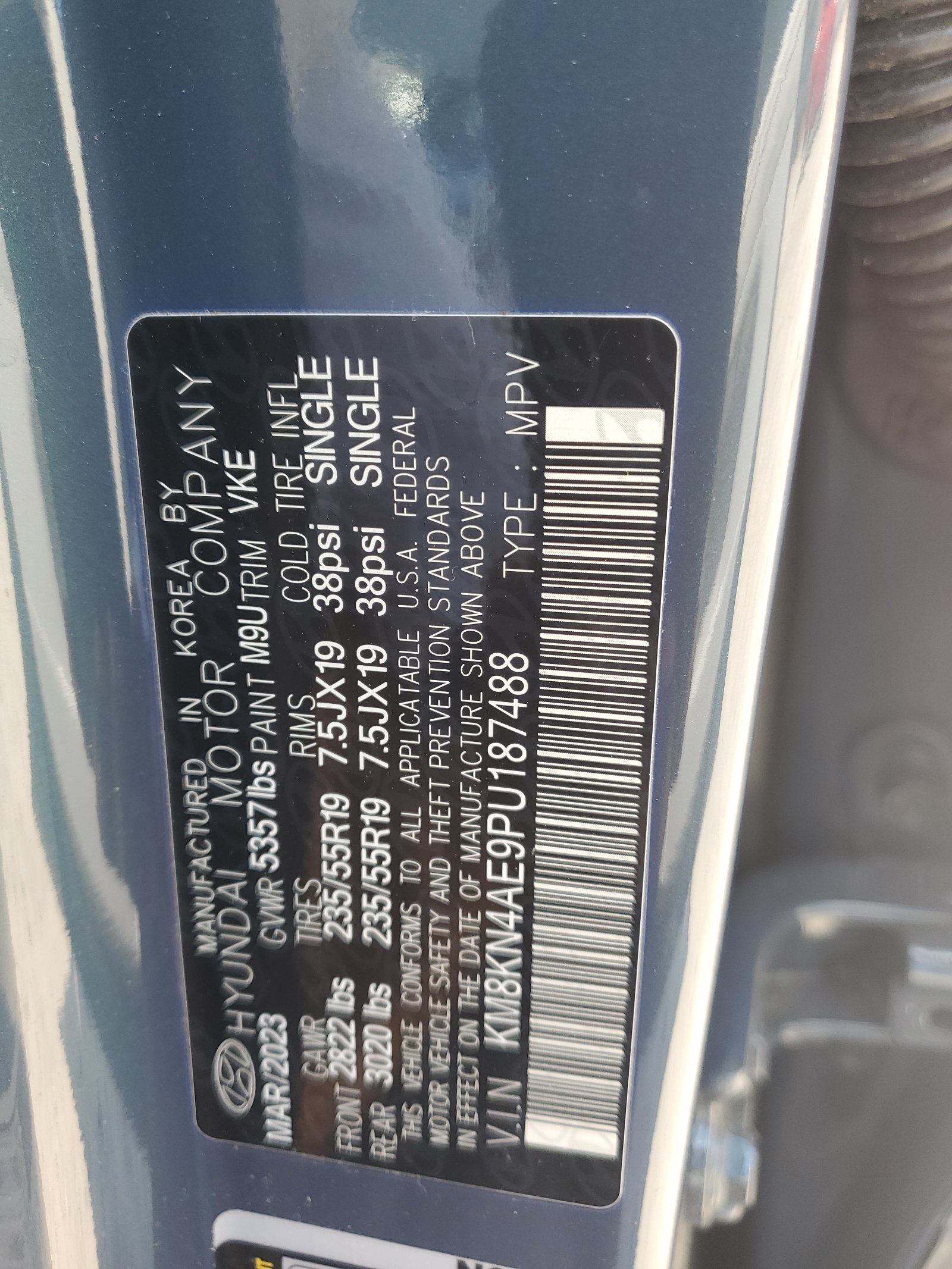 KM8KN4AE9PU187488 2023 Hyundai Ioniq 5 Sel