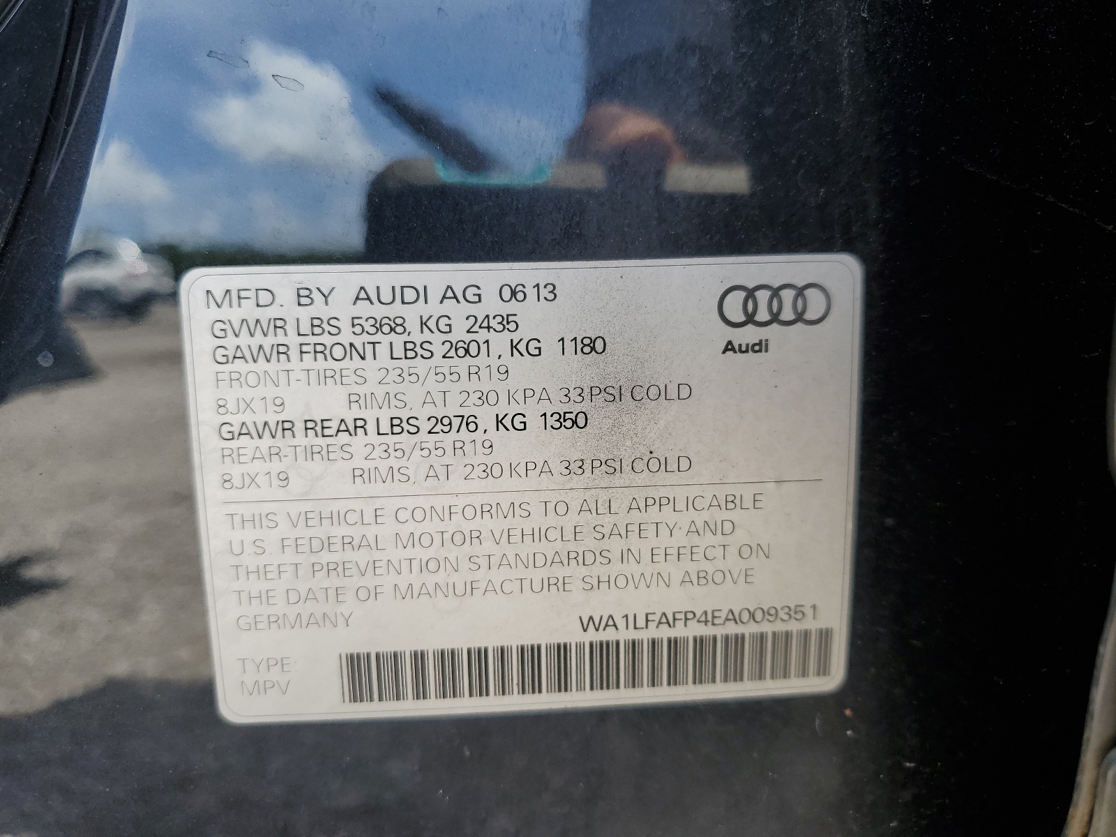 WA1LFAFP4EA009351 2014 Audi Q5 Premium Plus