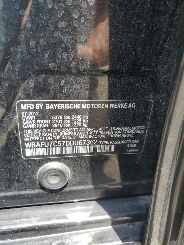 2013 BMW 535 Xi VIN: WBAFU7C57DDU67362 Lot: 63643174