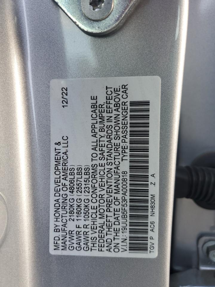 2023 Acura Tlx Tech A VIN: 19UUB5F53PA000818 Lot: 64116244