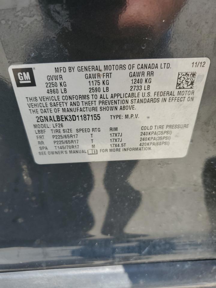 2013 Chevrolet Equinox Ls VIN: 2GNALBEK3D1187155 Lot: 63929514