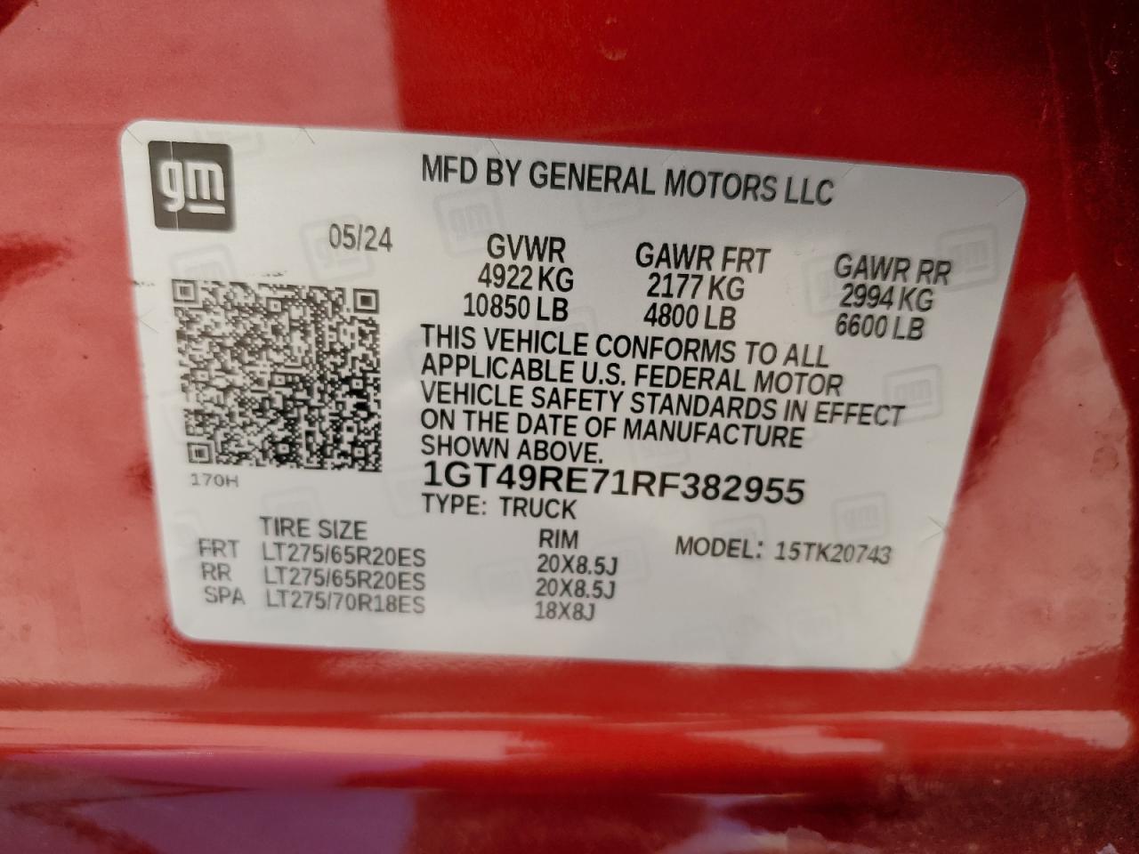 1GT49RE71RF382955 2024 GMC Sierra K2500 Denali