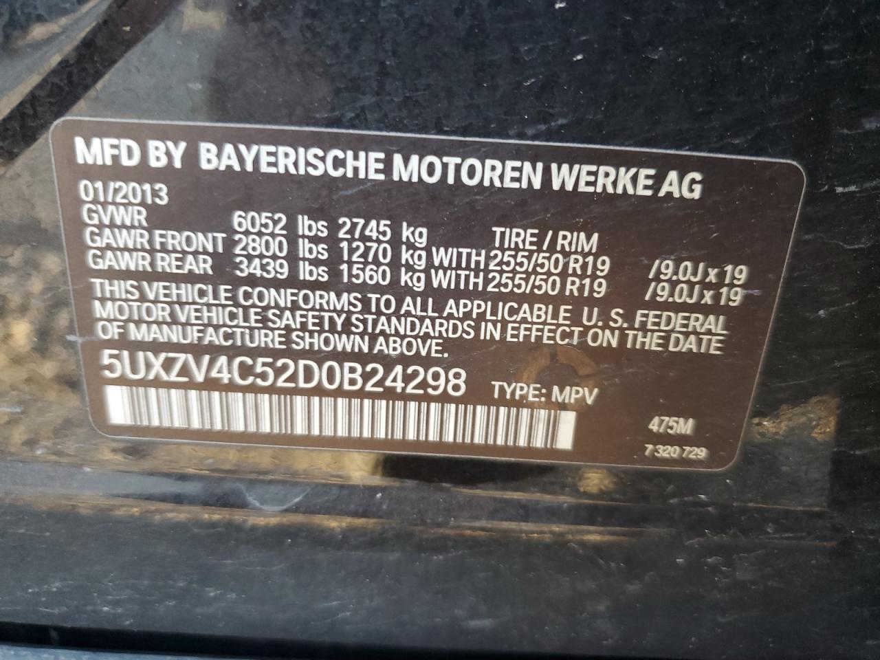 5UXZV4C52D0B24298 2013 BMW X5 xDrive35I