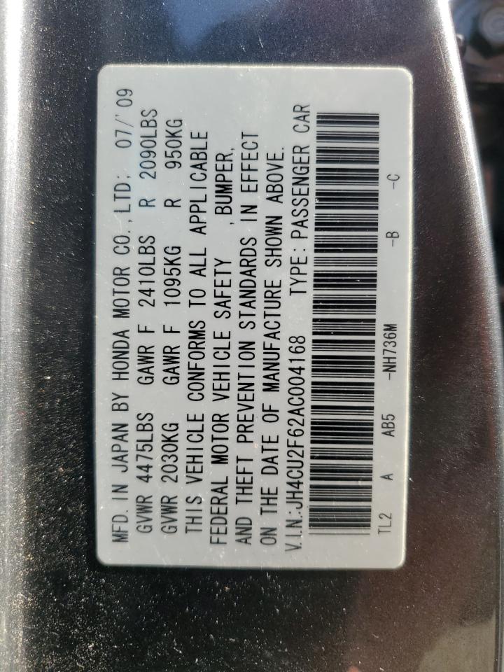 JH4CU2F62AC004168 2010 Acura Tsx