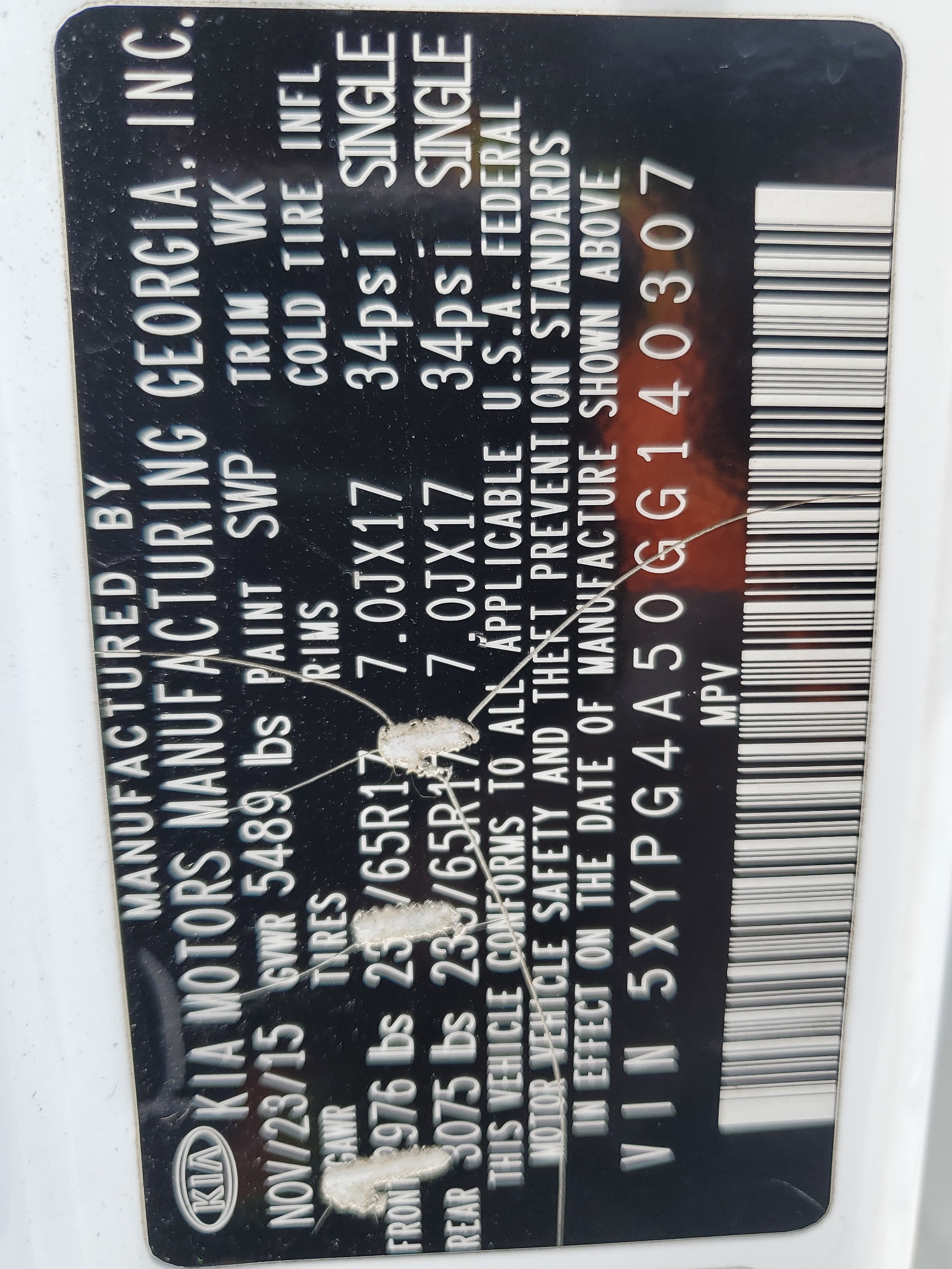 2016 Kia Sorento Lx vin: 5XYPG4A50GG140307