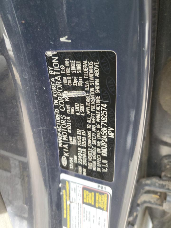 2015 Kia Soul + VIN: KNDJP3A58F7182574 Lot: 62924614