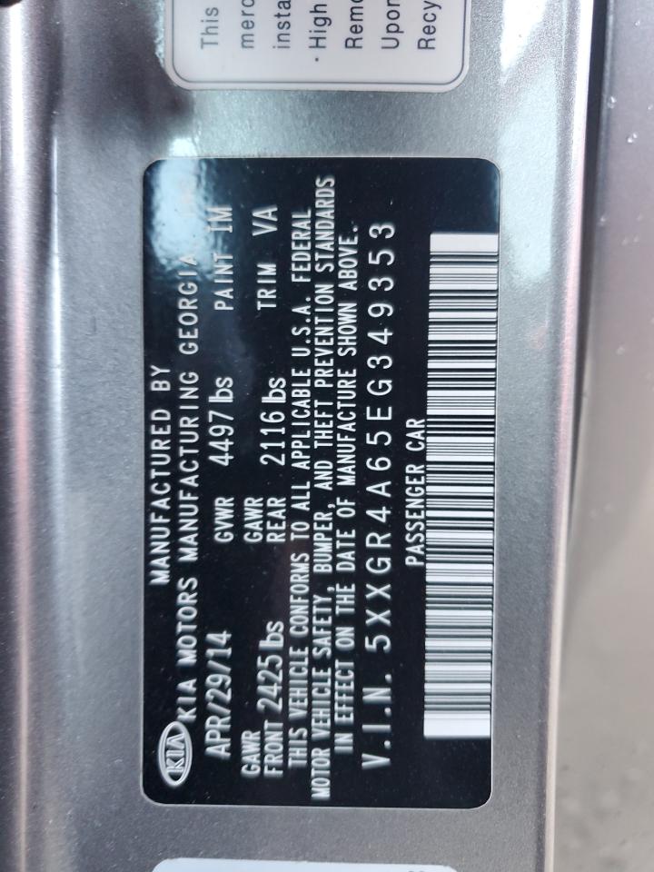 2014 Kia Optima Sx VIN: 5XXGR4A65EG349353 Lot: 61020554