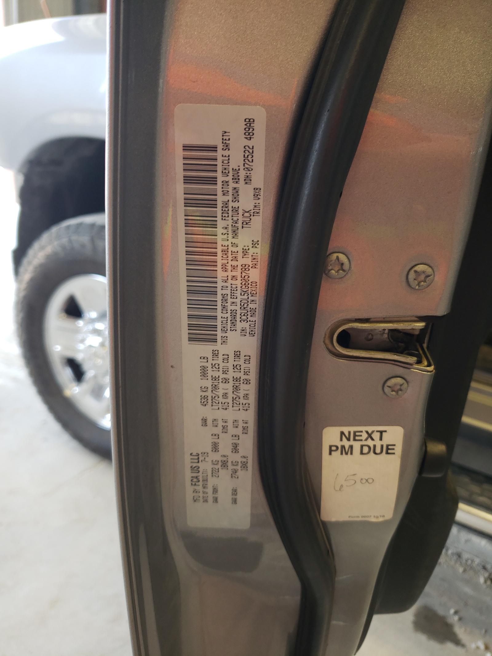 3C6UR5DL5KG605789 2019 Ram 2500 Big Horn