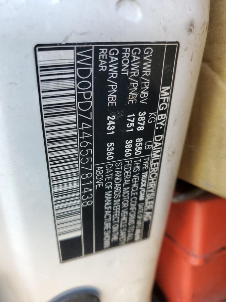 2005 Dodge Sprinter 2500 VIN: WD0PD744655781438 Lot: 64035054