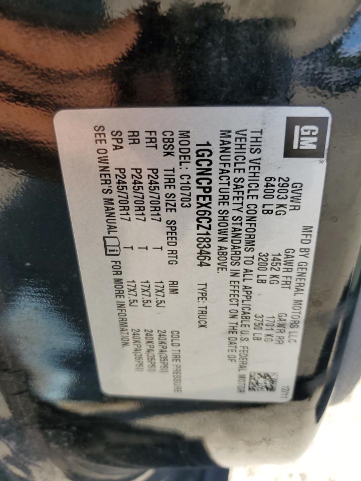 2012 Chevrolet Silverado C1500 VIN: 1GCNCPEX6CZ183464 Lot: 65388224