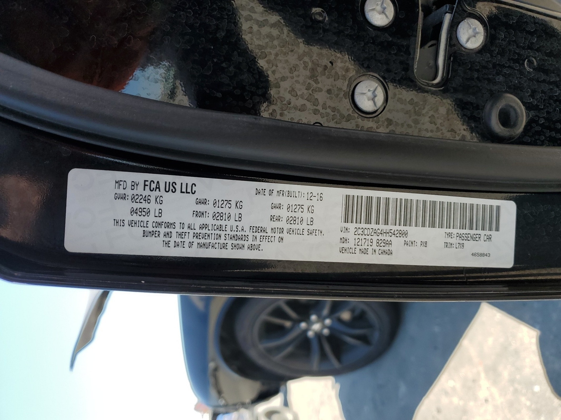 2C3CDZAG4HH542800 2017 Dodge Challenger Sxt