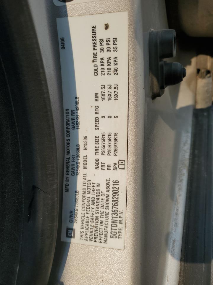 2006 Hummer H3 VIN: 5GTDN136768290216 Lot: 65247904