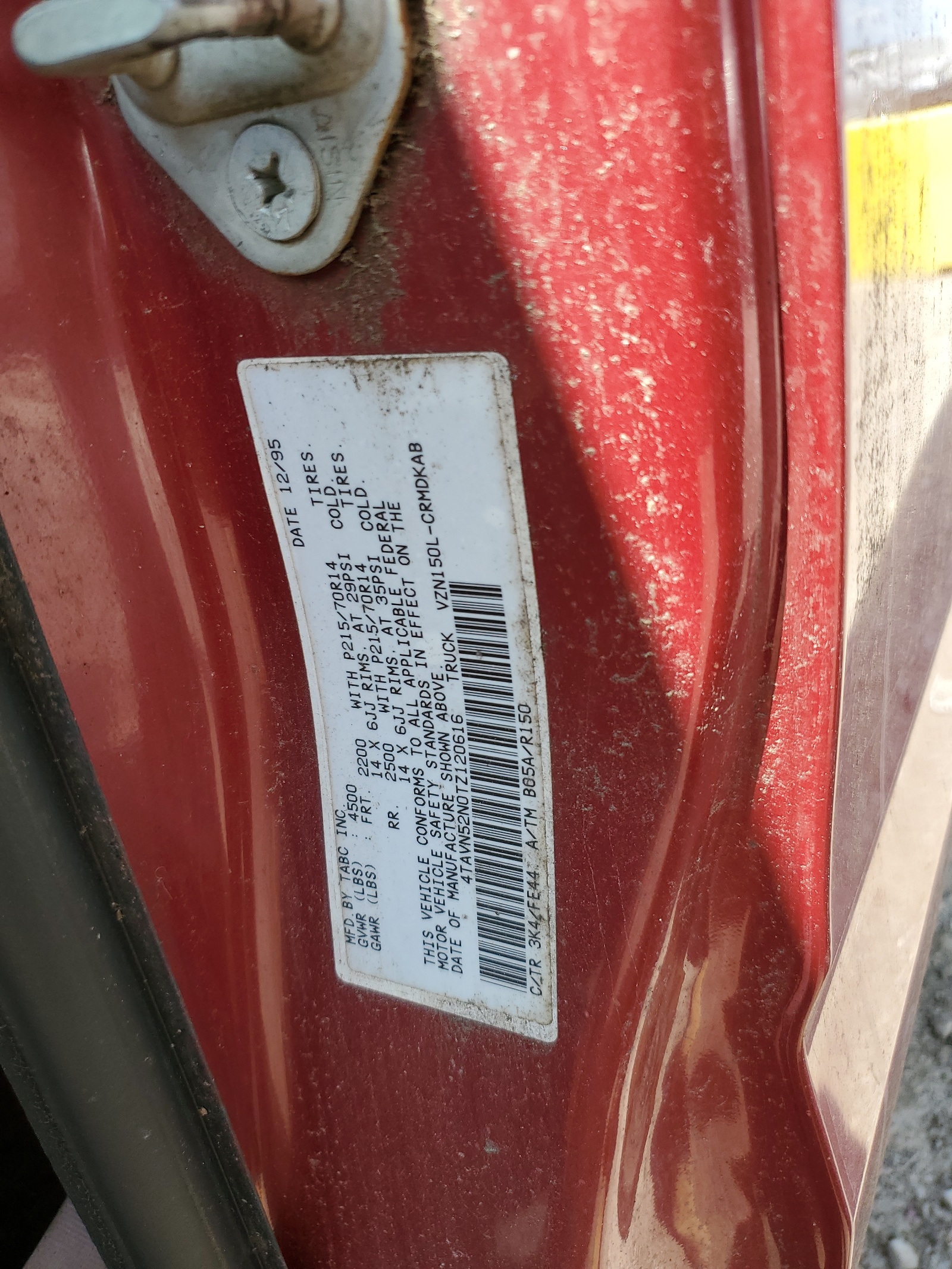 4TAVN52N0TZ120616 1996 Toyota Tacoma Xtracab