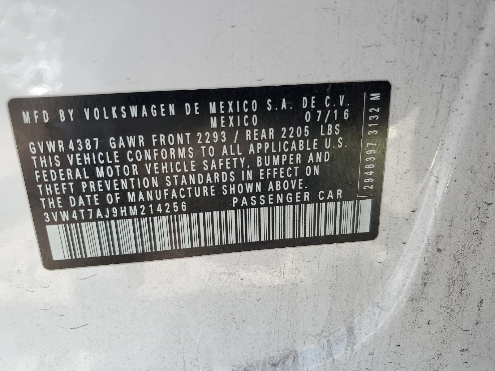 3VW4T7AJ9HM214256 2017 Volkswagen Jetta Gli