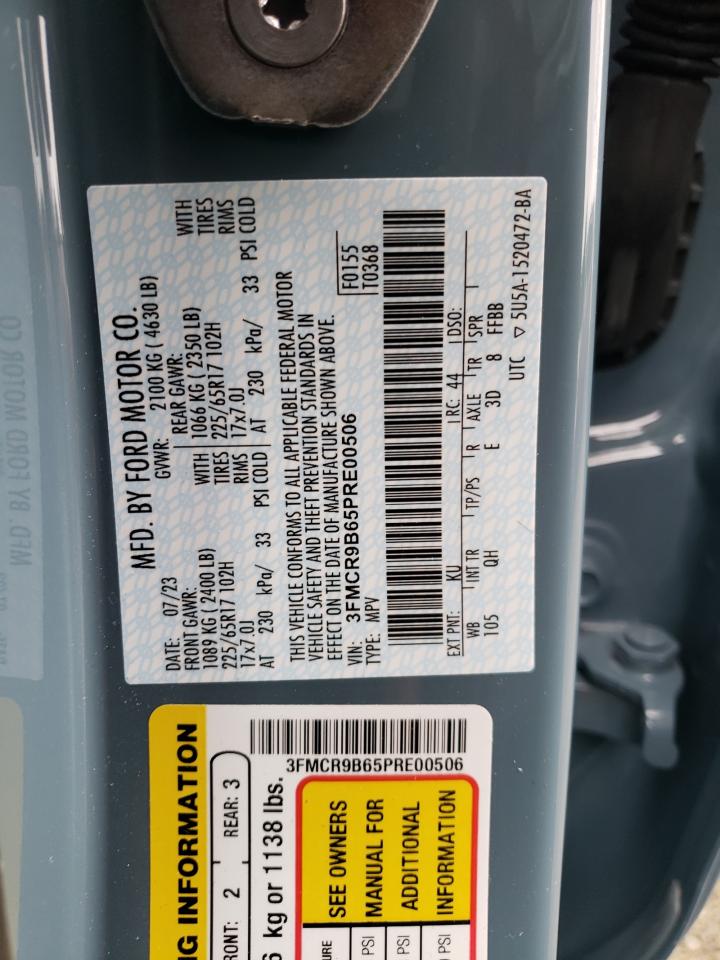 2023 Ford Bronco Sport Big Bend VIN: 3FMCR9B65PRE00506 Lot: 65355724