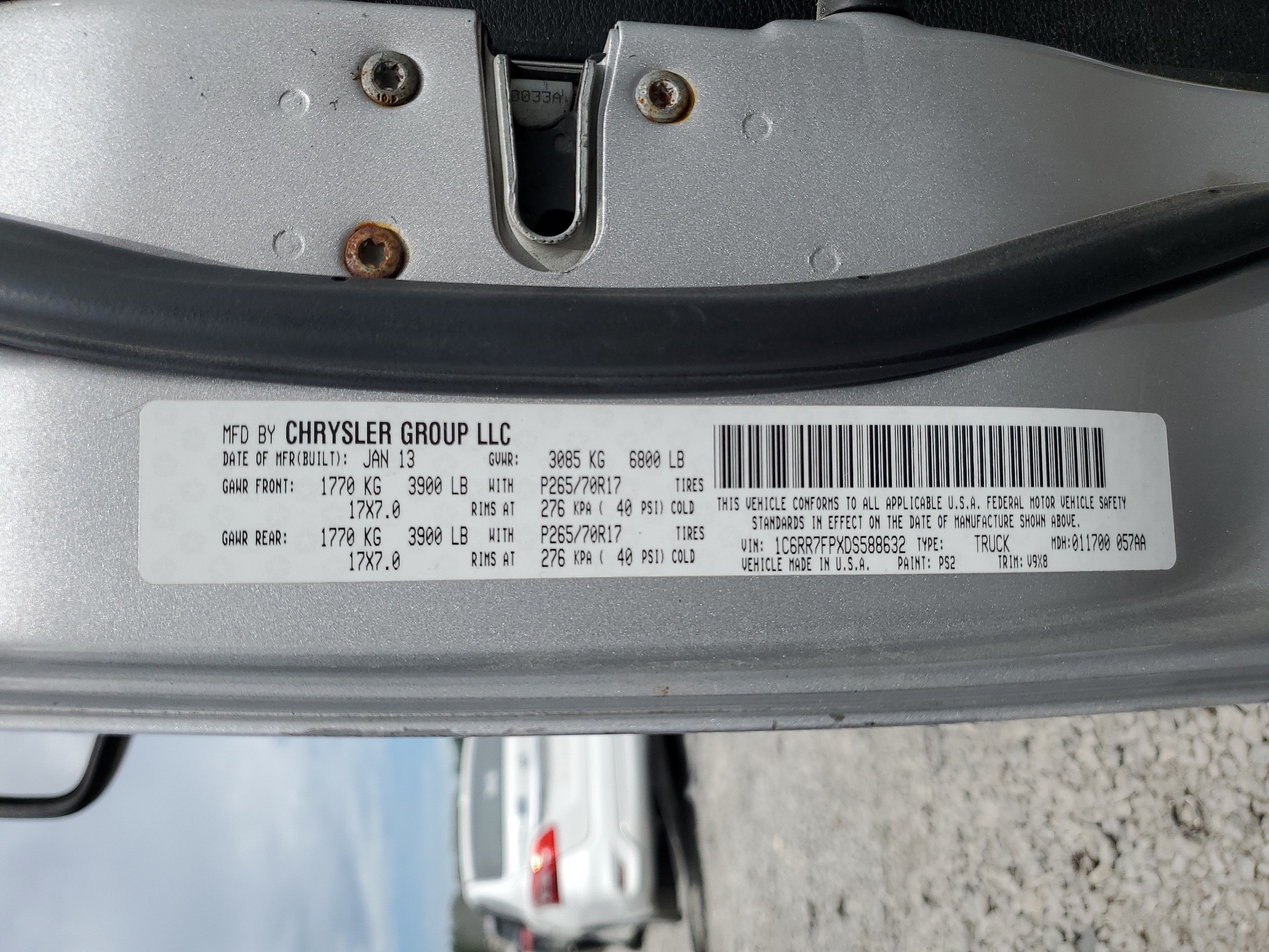 1C6RR7FPXDS588632 2013 Ram 1500 St