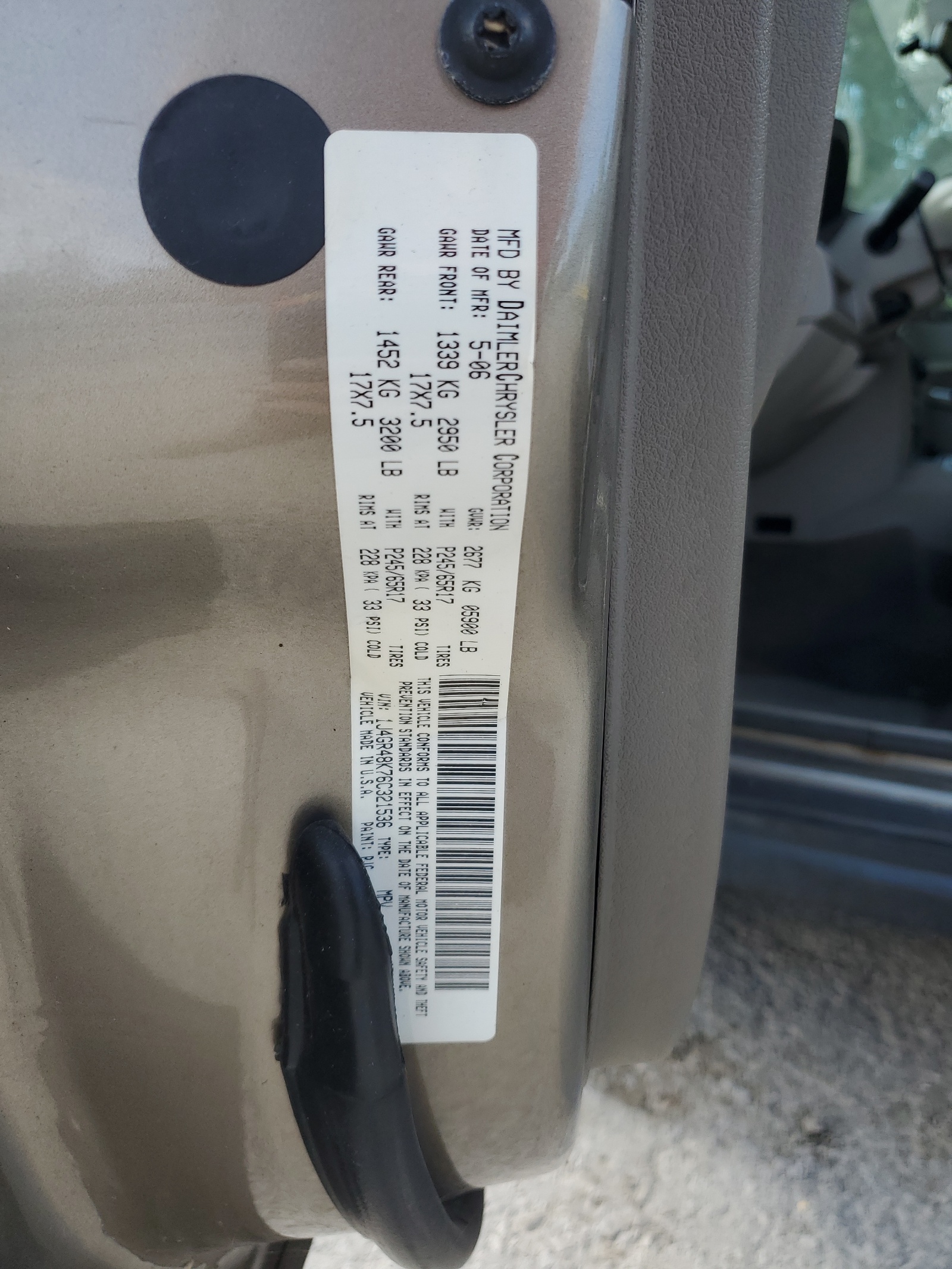 1J4GR48K76C321536 2006 Jeep Grand Cherokee Laredo