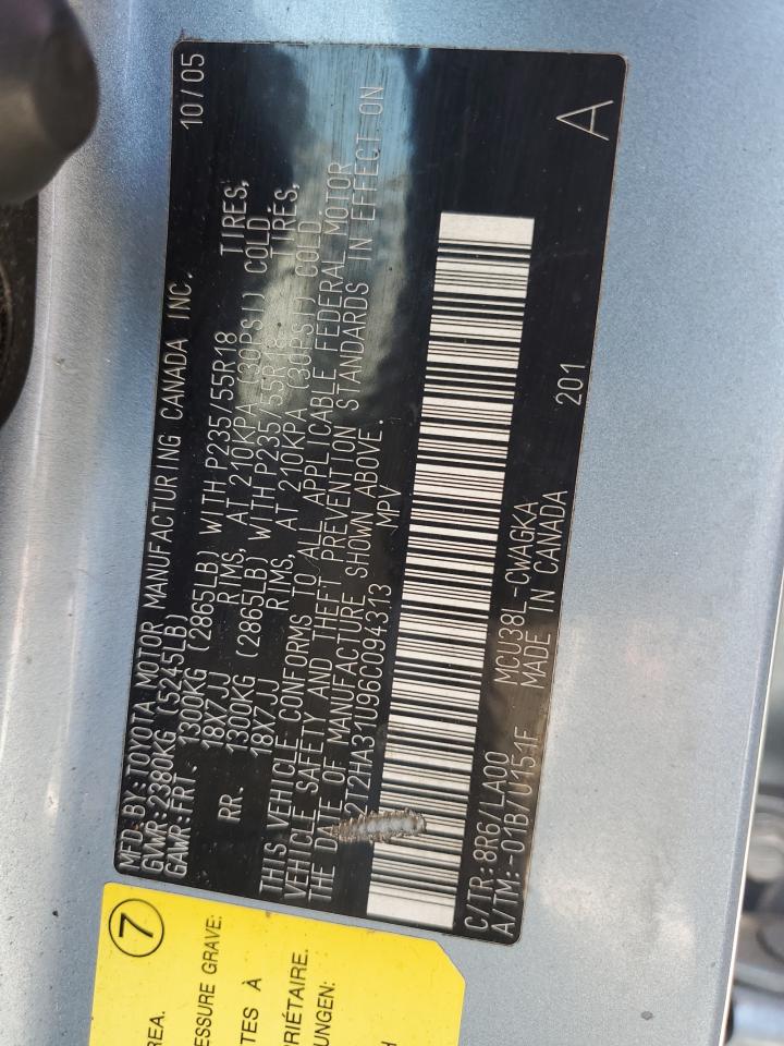 2006 Lexus Rx 330 VIN: 2T2HA31U96C094313 Lot: 61594514