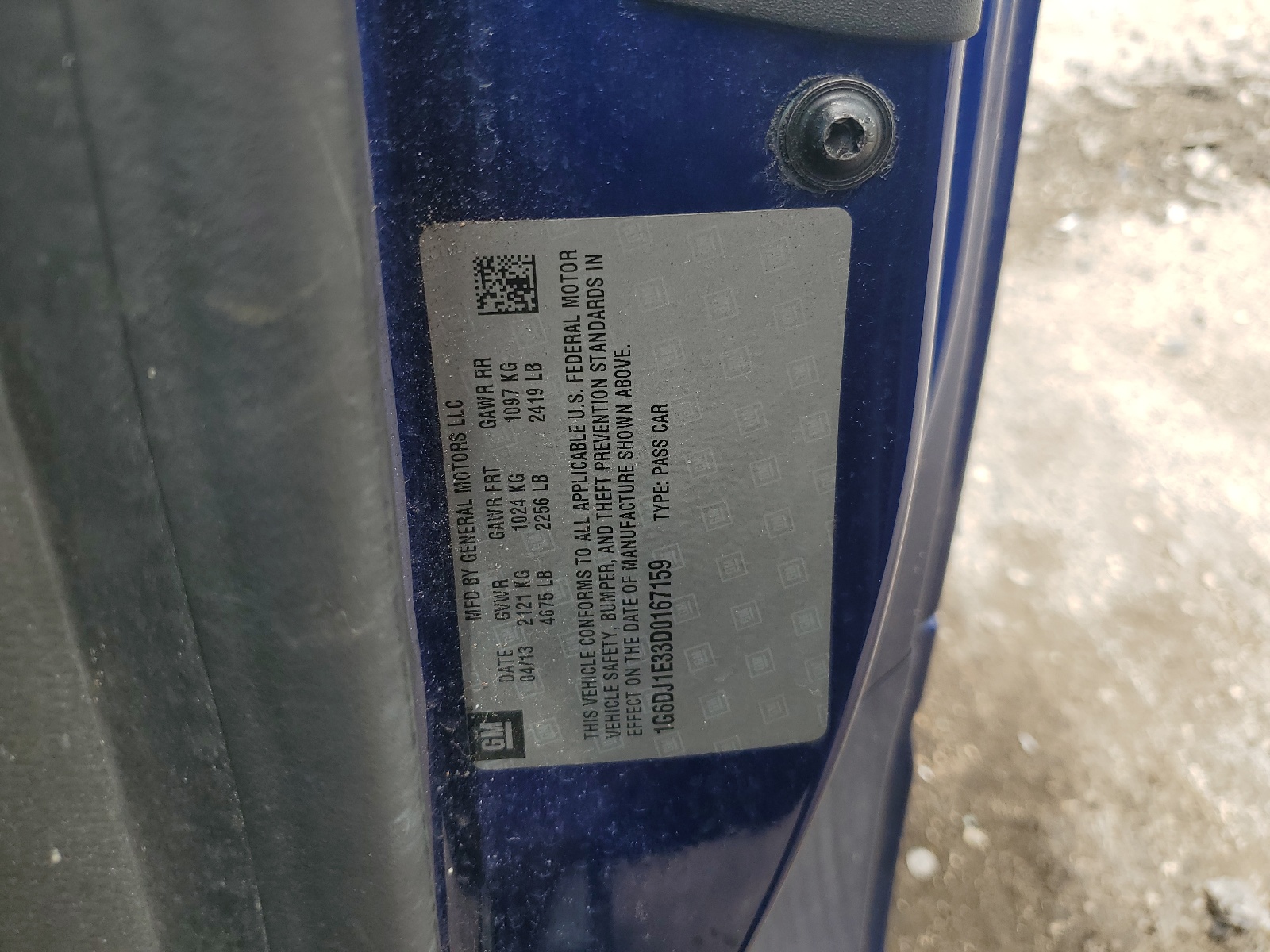 1G6DJ1E33D0167159 2013 Cadillac Cts Performance Collection