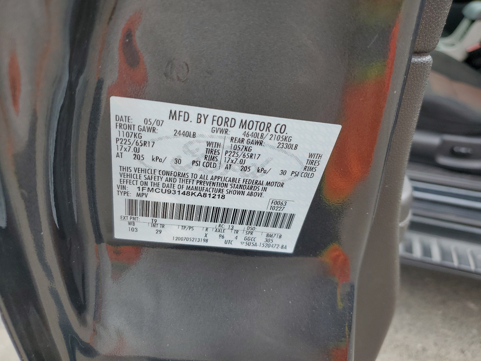 1FMCU93148KA81218 2008 Ford Escape Xlt 1FMCU93148KA81218 2008 Ford Escape Xlt