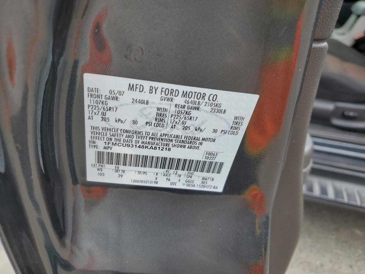 1FMCU93148KA81218 2008 Ford Escape Xlt