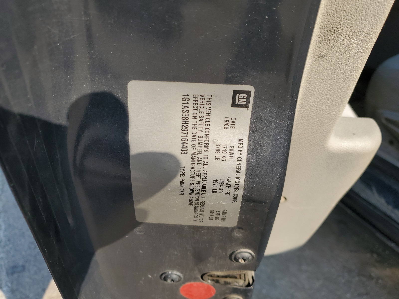 1G1AS58H297164403 2009 Chevrolet Cobalt Ls