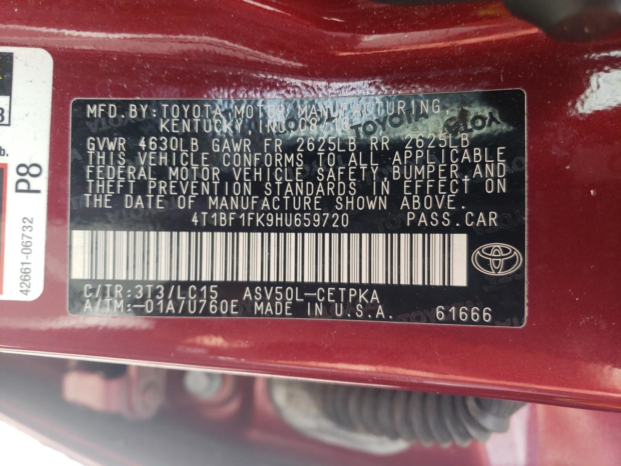 4T1BF1FK9HU659720 2017 TOYOTA CAMRY - Image 14