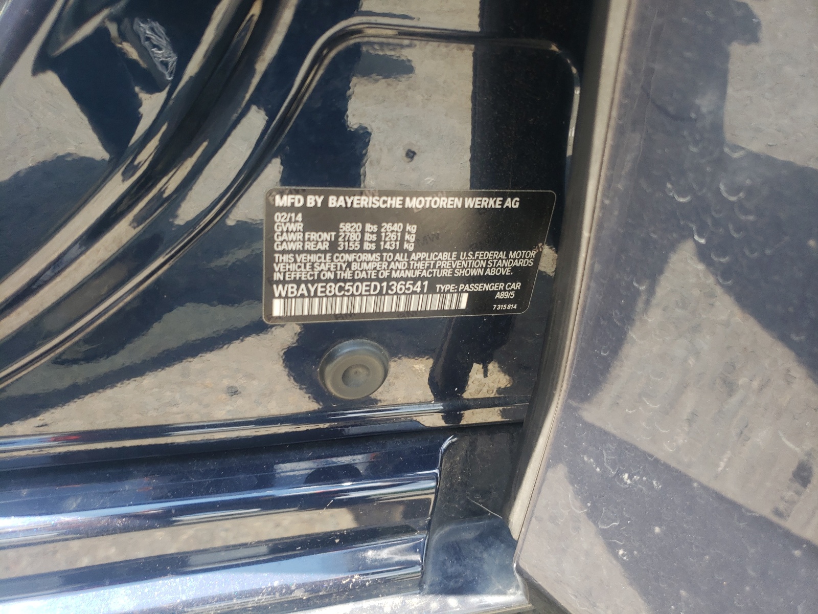 WBAYE8C50ED136541 2014 BMW Alpina B7