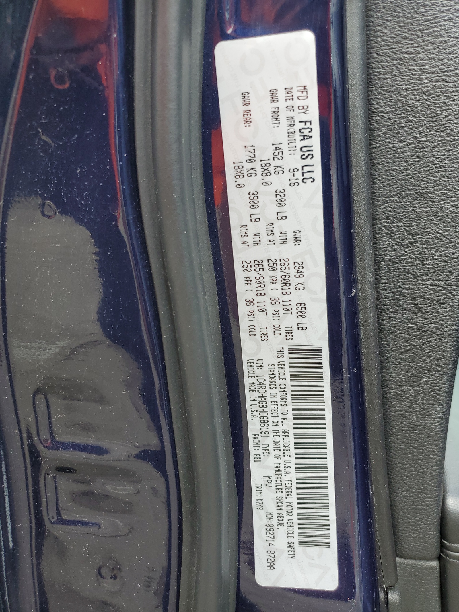 1C4RDHAG8HC686191 2017 Dodge Durango Sxt