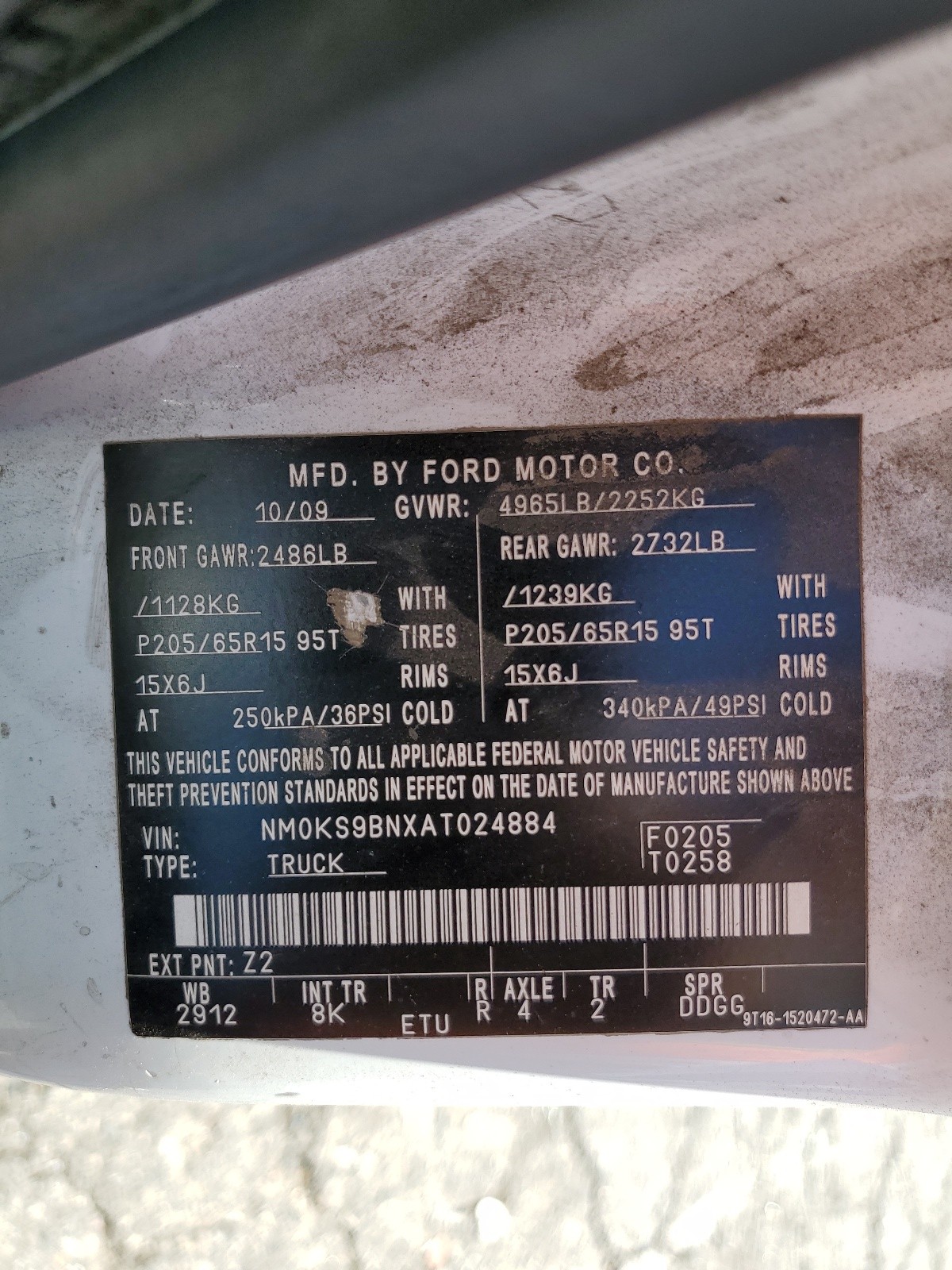 NM0KS9BNXAT024884 2010 Ford Transit Connect Xlt