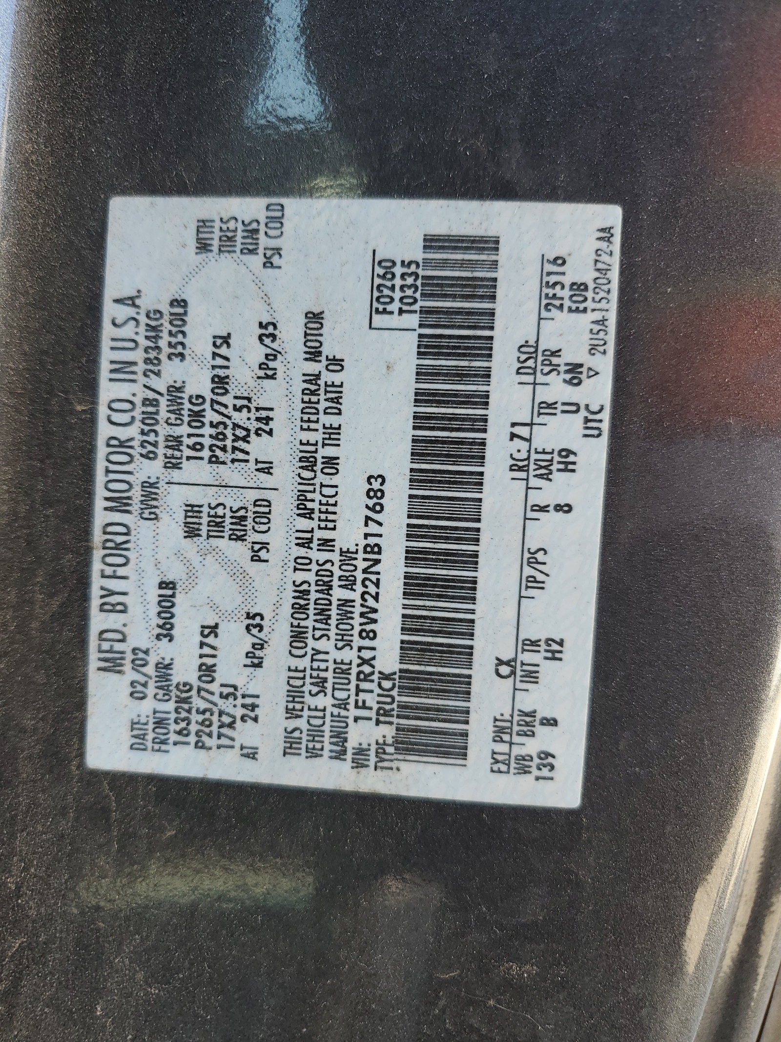 1FTRX18W22NB17683 2002 Ford F150