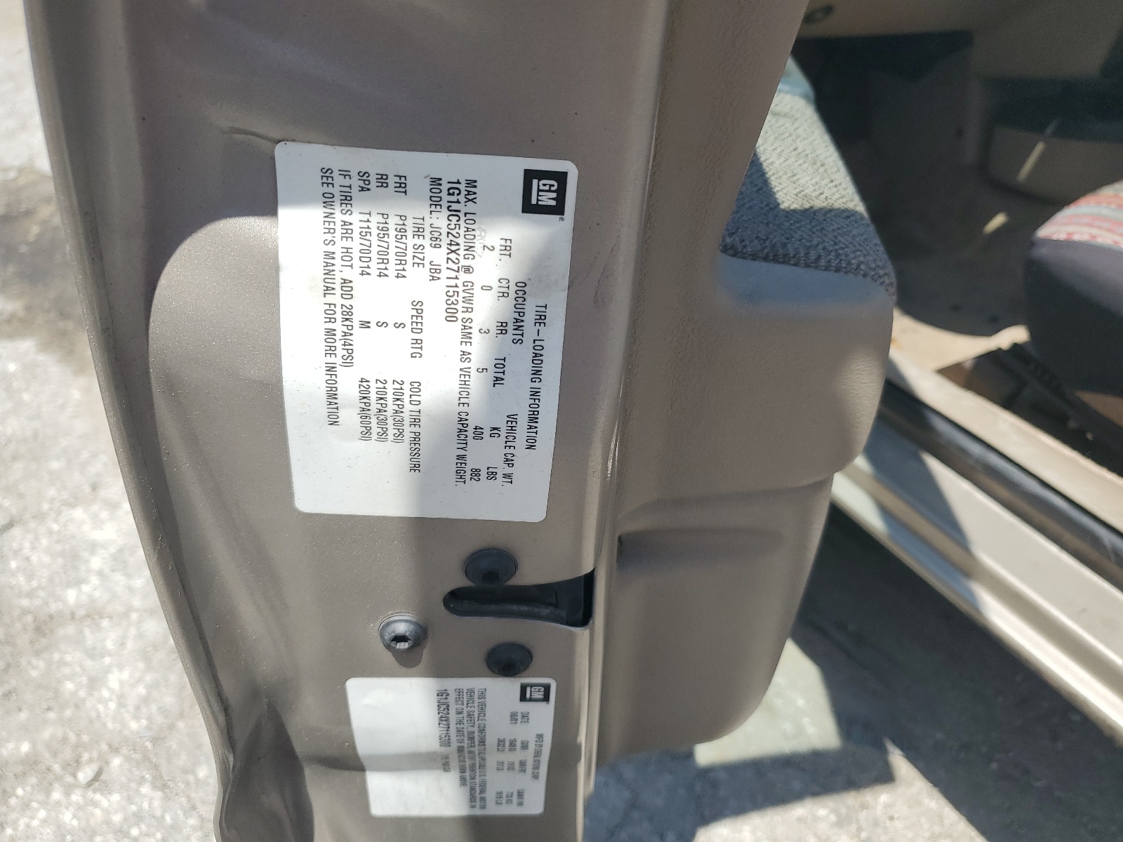 1G1JC524X27115300 2002 Chevrolet Cavalier Base