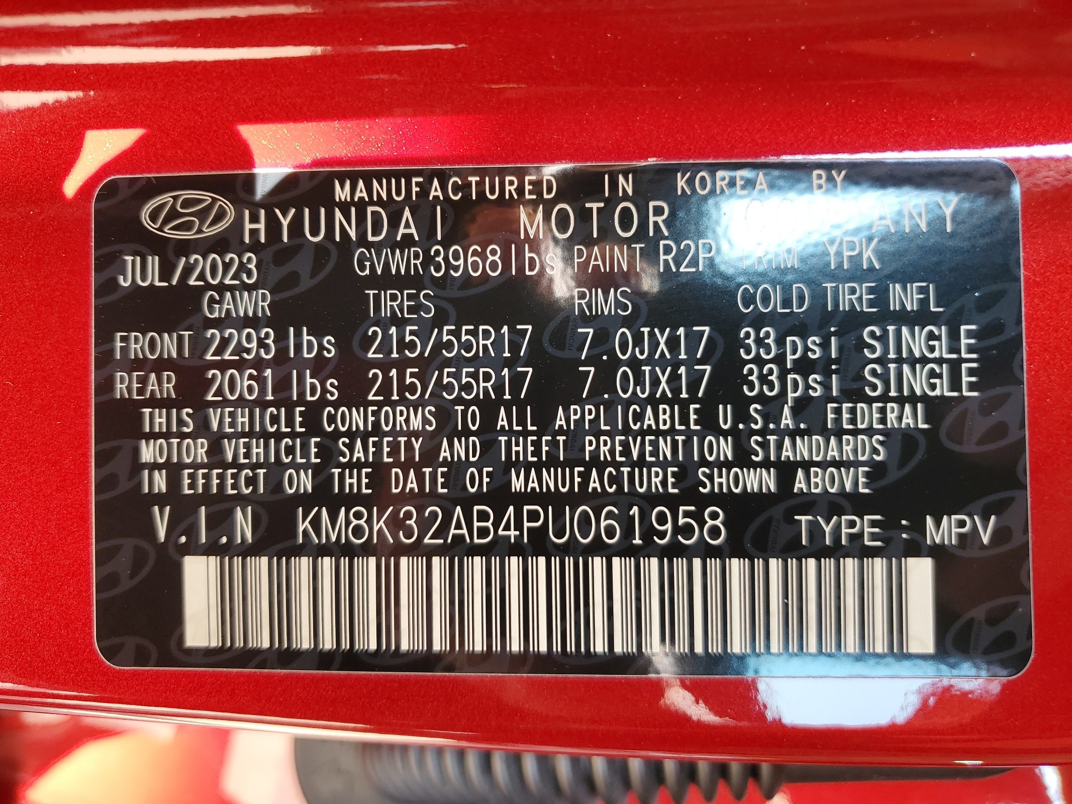 KM8K32AB4PU061958 2023 Hyundai Kona Sel