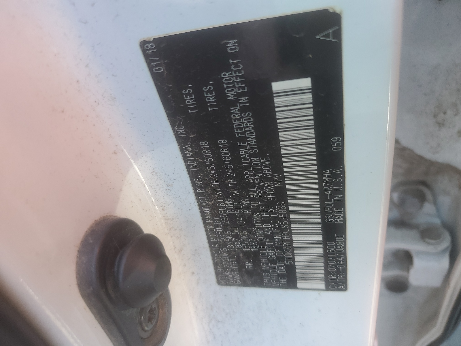 5TDKZRFH9JS535066 2018 Toyota Highlander Se