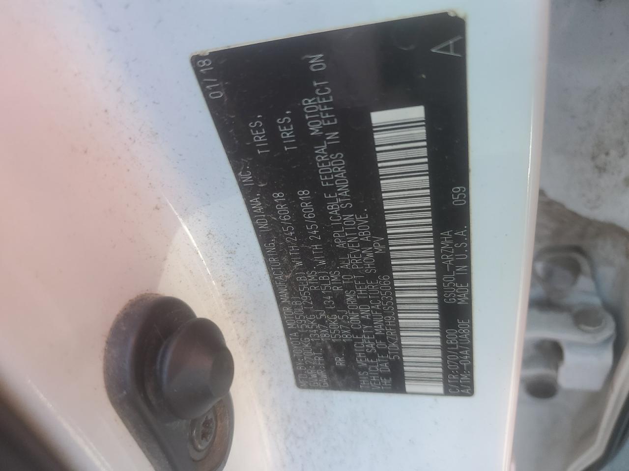 2018 Toyota Highlander Se VIN: 5TDKZRFH9JS535066 Lot: 64479974