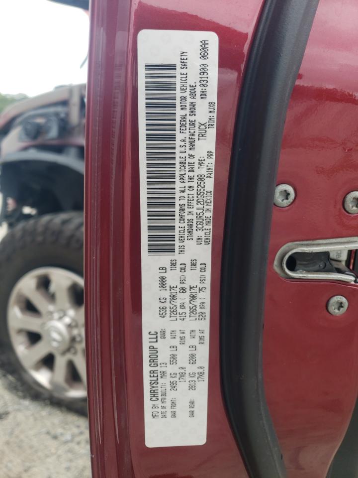 2013 Ram 2500 Slt VIN: 3C6UR5JL2DG552508 Lot: 63677974