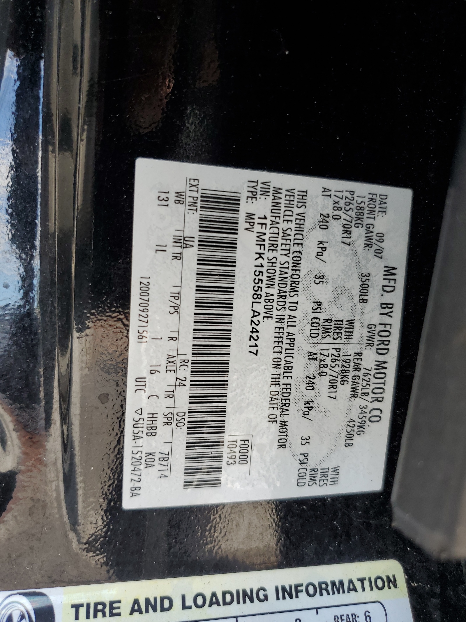 1FMFK15558LA24217 2008 Ford Expedition El Xlt