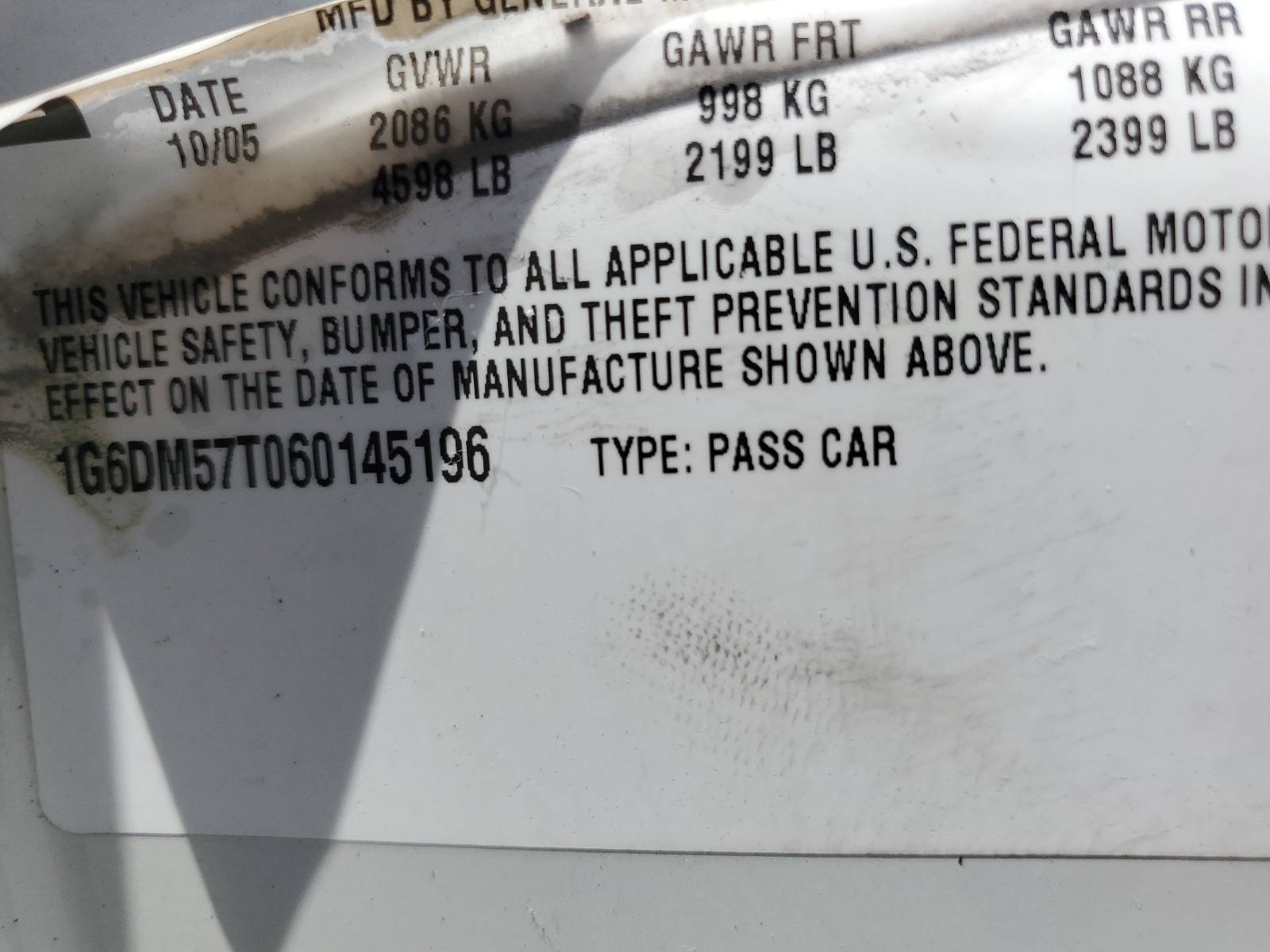 1G6DM57T060145196 2006 Cadillac Cts