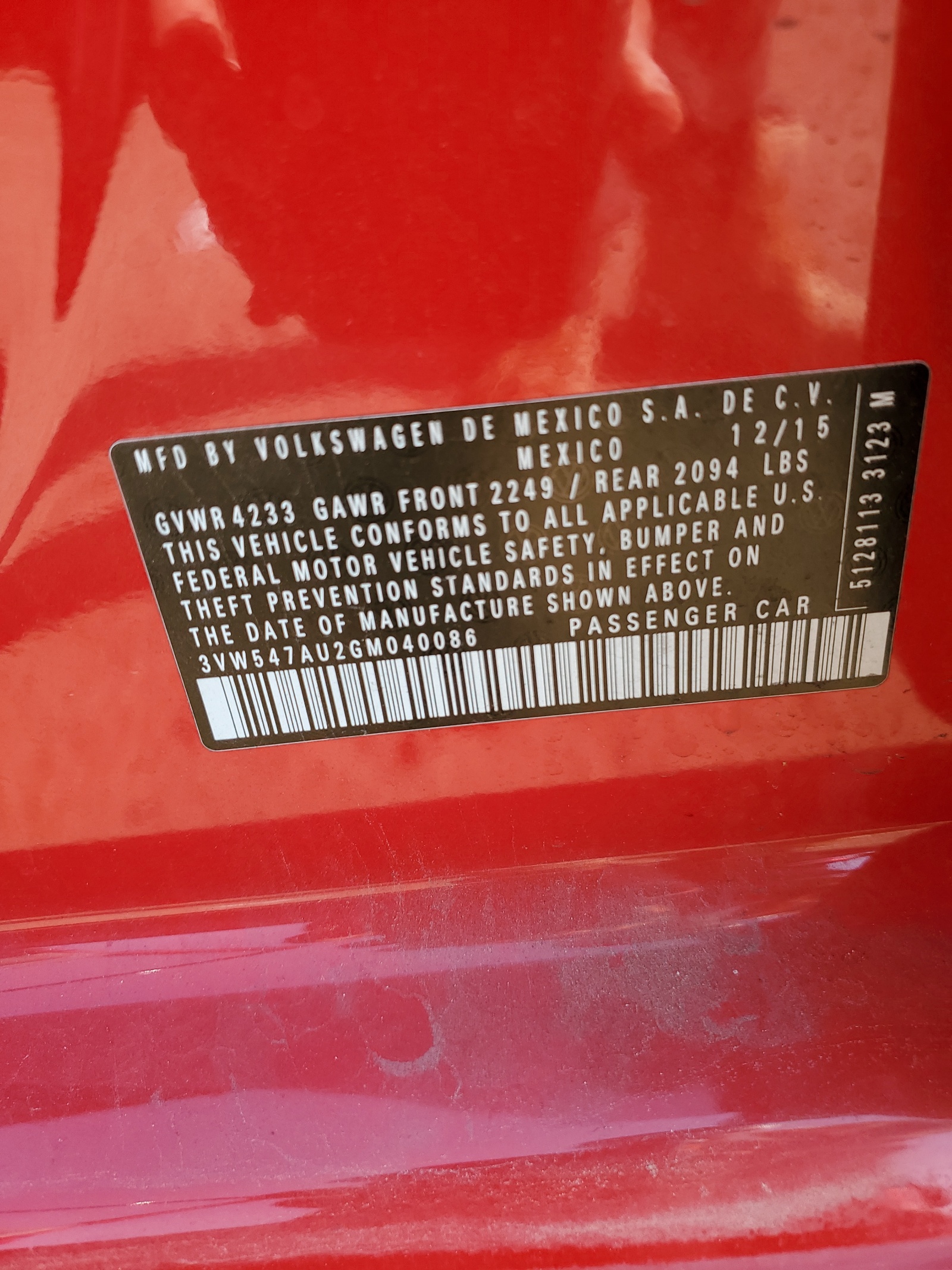 3VW547AU2GM040086 2016 Volkswagen Gti S/Se