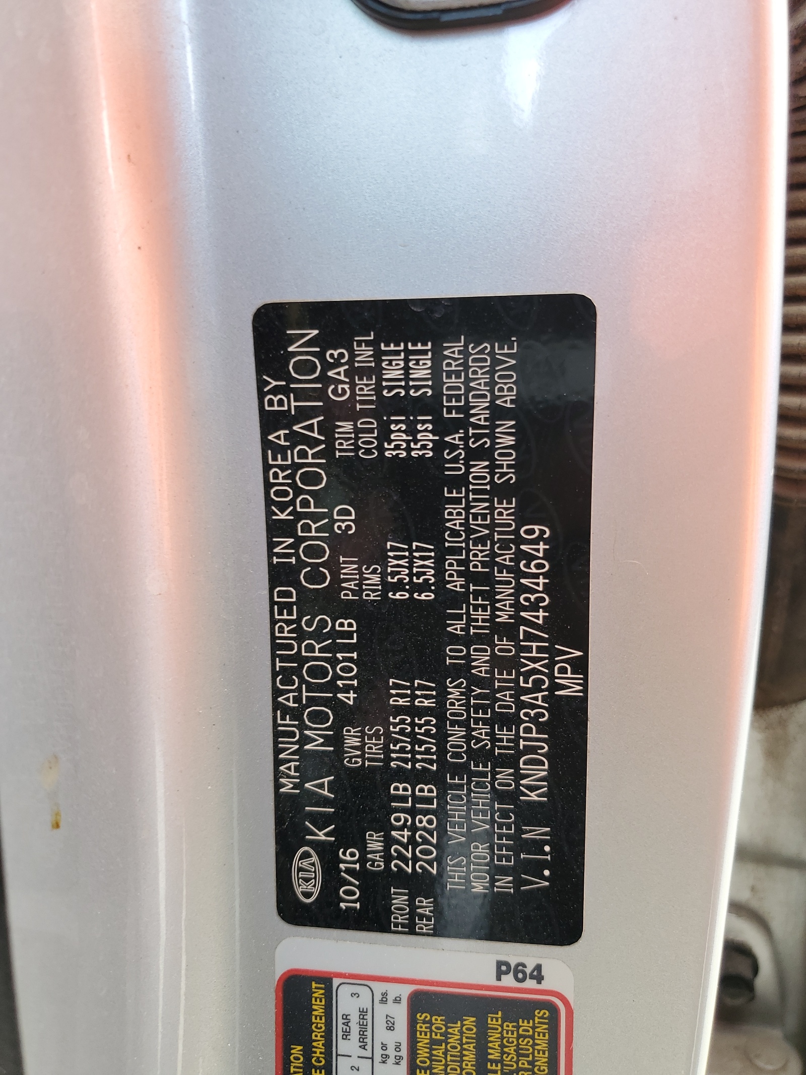 KNDJP3A5XH7434649 2017 Kia Soul +